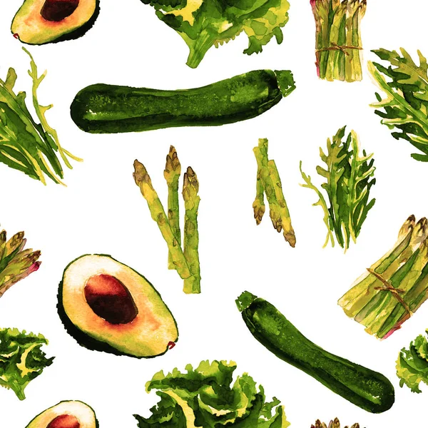 Vegetables Seamless Pattern. Repeatable Pattern with Healthy Food.