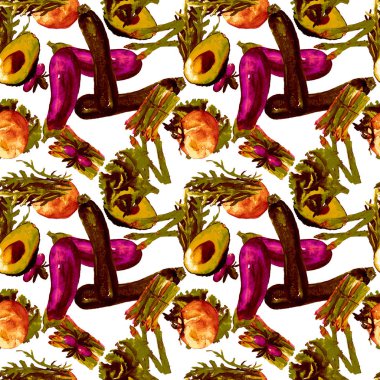 Sebze Seamless modeli. Sağlıklı gıda ile tekrarlanabilir model. 