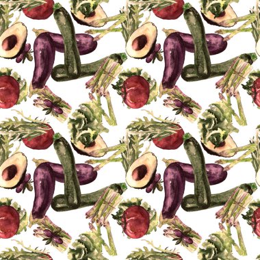 Sebze Seamless modeli. Sağlıklı gıda ile tekrarlanabilir model. 