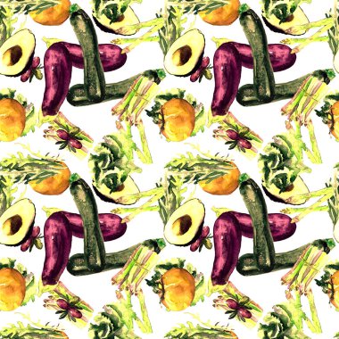 Sebze Seamless modeli. Sağlıklı gıda ile tekrarlanabilir model. 