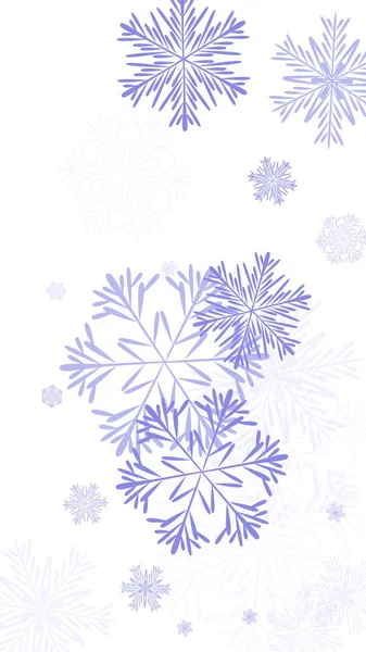 Fundo Bonito Com Flocos Neve Caindo Elemento Projeto Com Neve — Vetor de Stock