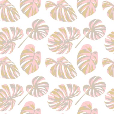 Tropikal yazdır. Orman Seamless modeli. Vektör Tropic yaz motifi ile Hawaiian çiçek. 