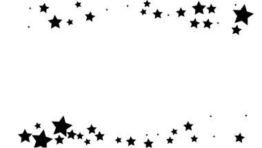 Arka plan birçok rasgele düşen sarı yıldız konfeti ile. Davet arka plan. 