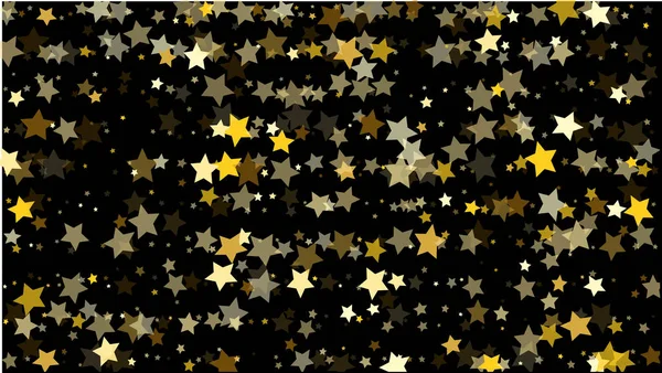 Fondo abstracto con muchas estrellas amarillas que caen al azar Confetti. Antecedentes de invitación . — Vector de stock