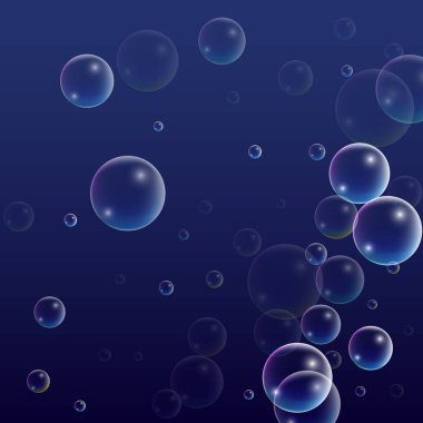 Hologram yansıması ile ubble. Dizi gerçekçi su veya sabun köpüğü tasarımınız için.