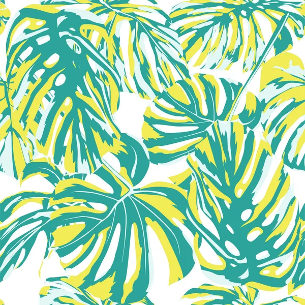 热带印刷。丛林无缝模式。夏威夷花卉矢量热带夏季主题. — 图库矢量图片
