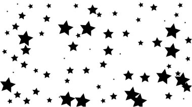 Birçok rasgele düşen altın yıldız konfeti ile arka plan .