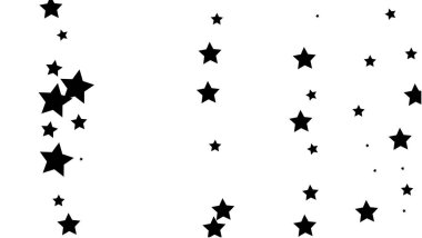 Birçok rasgele düşen altın yıldız konfeti ile arka plan .