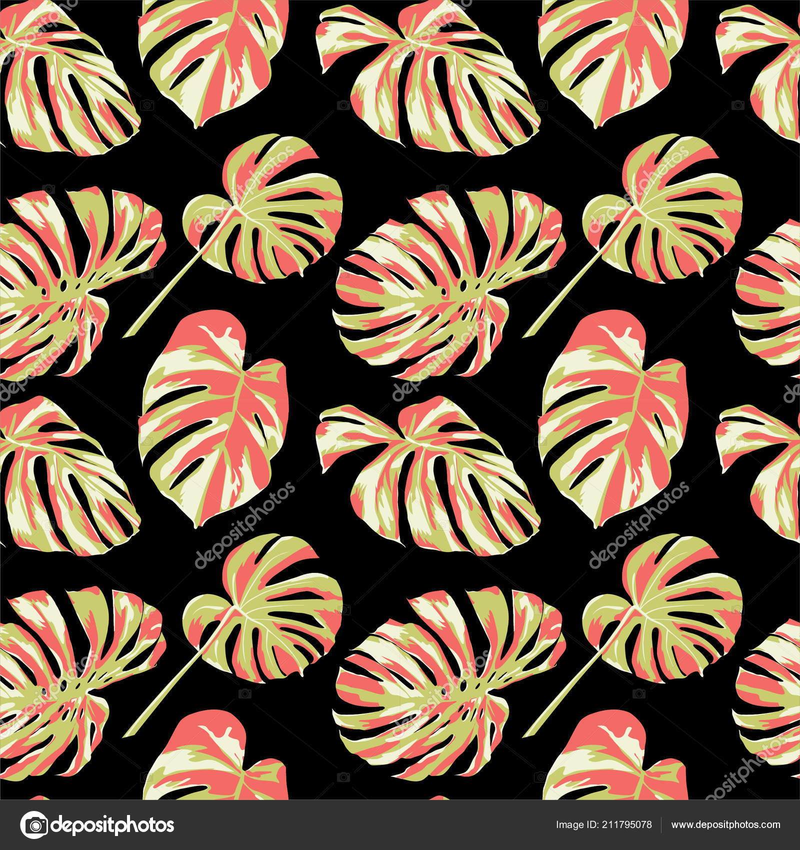 Tropical Print Jungle Seamless Pattern Vector Tropic