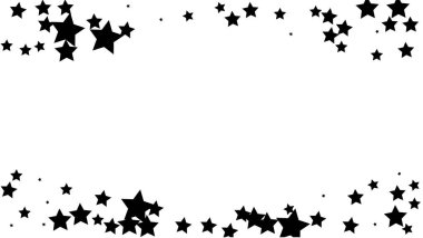 Birçok rasgele düşen altın yıldız konfeti ile arka plan .