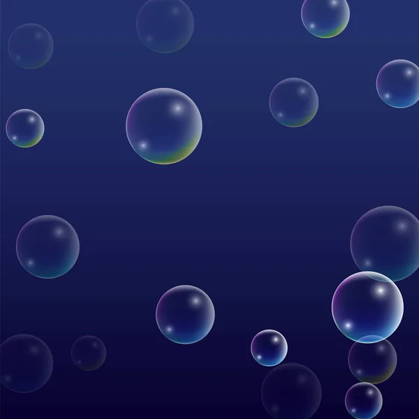 ホログラム反射 ubble。あなたの設計のための現実的な水やシャボン玉のセット. — ストックベクタ