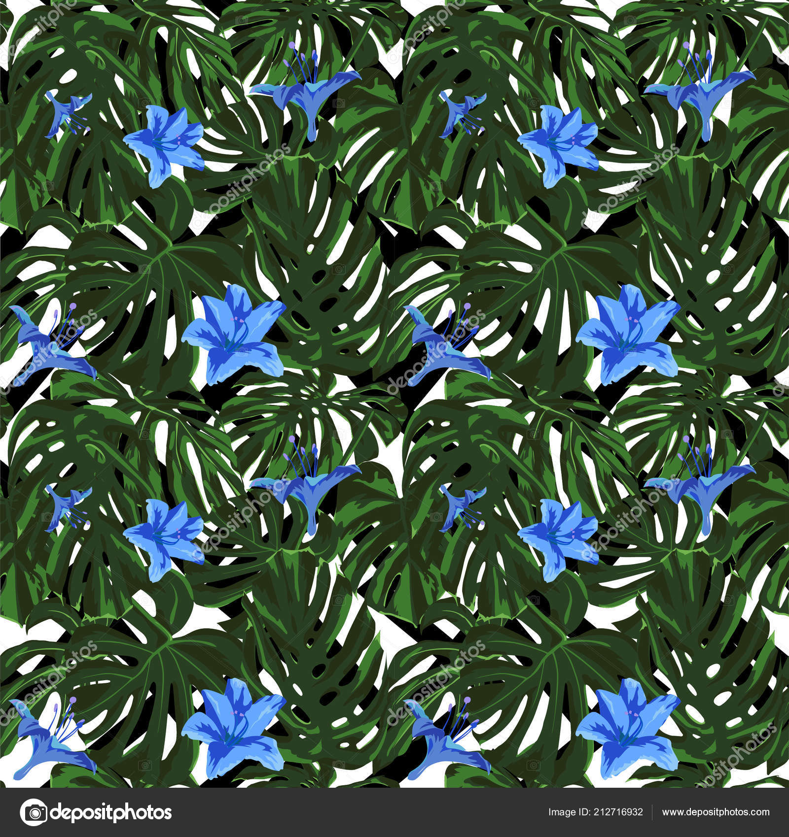 Tropical Print Jungle Seamless Pattern Vector Tropic