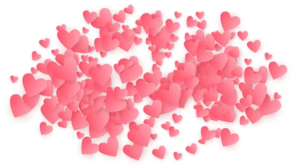 Fondo Amor Con Corazones Papel Ilustración Con Corazón Amor Para — Archivo Imágenes Vectoriales