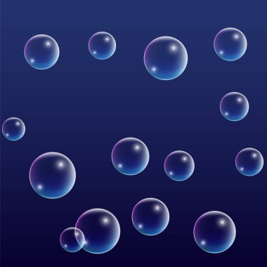 Hologram yansıması ile ubble. Dizi gerçekçi su veya sabun köpüğü tasarımınız için.