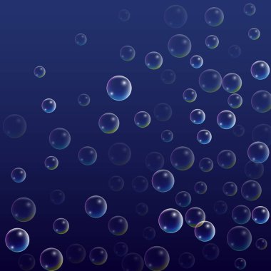 Hologram yansıması ile ubble. Dizi gerçekçi su veya sabun köpüğü tasarımınız için.