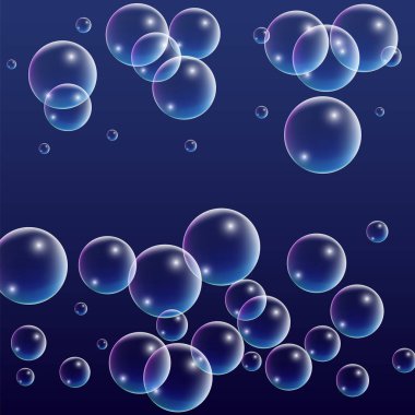 Hologram yansıması ile ubble. Dizi gerçekçi su veya sabun köpüğü tasarımınız için.