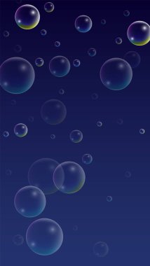 Hologram yansıması ile ubble. Dizi gerçekçi su veya sabun köpüğü tasarımınız için.