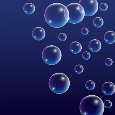 Hologram yansıması ile ubble. Dizi gerçekçi su veya sabun köpüğü tasarımınız için.