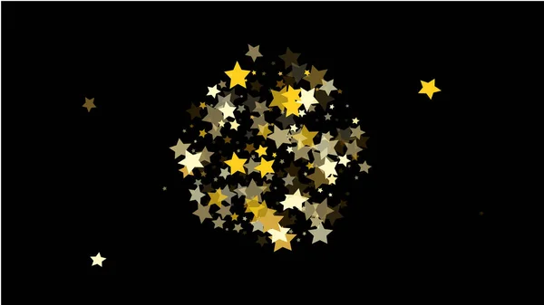 Абстрактный фон со многими падающими золотыми звездами  . — стоковый вектор