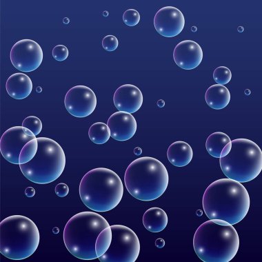 Hologram yansıması ile ubble. Dizi gerçekçi su veya sabun köpüğü tasarımınız için.