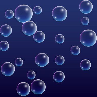 Hologram yansıması ile ubble. Dizi gerçekçi su veya sabun köpüğü tasarımınız için.