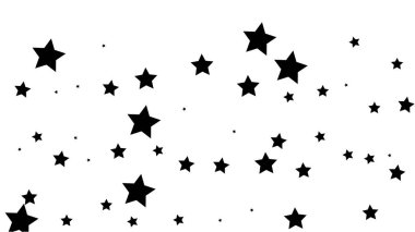 Birçok rasgele düşen altın yıldız konfeti ile arka plan .