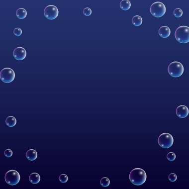 Hologram yansıması ile ubble. Dizi gerçekçi su veya sabun köpüğü tasarımınız için.