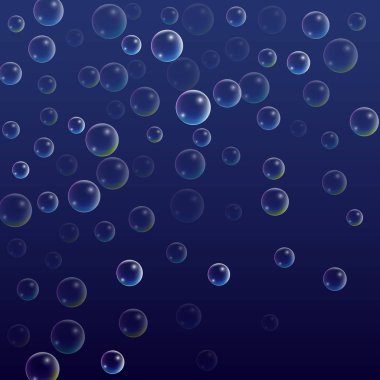 Hologram yansıması ile ubble. Dizi gerçekçi su veya sabun köpüğü tasarımınız için.
