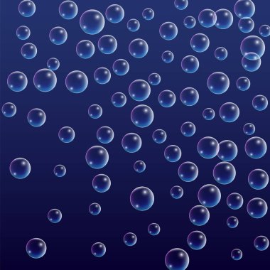 Hologram yansıması ile ubble. Dizi gerçekçi su veya sabun köpüğü tasarımınız için.