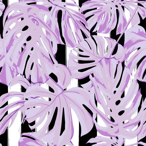 Тропічний друк. Безшовні візерунком джунглів. Вектор Тропік літніх мотив Гавайські квітами. — стоковий вектор