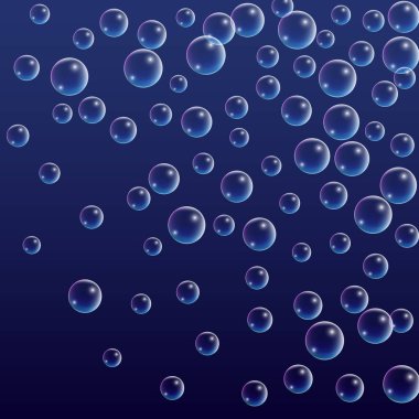 Hologram yansıması ile ubble. Dizi gerçekçi su veya sabun köpüğü tasarımınız için.