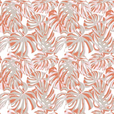 Tropikal yazdır. Orman Seamless modeli. Vektör Tropic yaz motifi ile Hawaiian çiçek. 