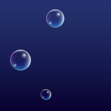 Hologram yansıması ile ubble. Dizi gerçekçi su veya sabun köpüğü tasarımınız için.