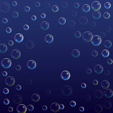 Hologram yansıması ile ubble. Dizi gerçekçi su veya sabun köpüğü tasarımınız için.