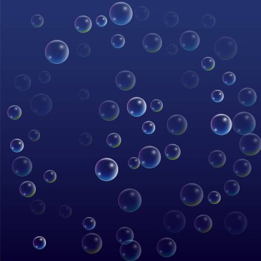 Hologram yansıması ile ubble. Dizi gerçekçi su veya sabun köpüğü tasarımınız için.