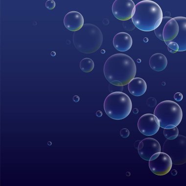 Hologram yansıması ile ubble. Dizi gerçekçi su veya sabun köpüğü tasarımınız için.