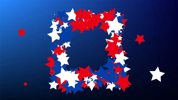 Barvy americké vlajky. Den nezávislosti USA. . Pozvánka Pozadí. Banner, Vánoční a novoroční pohlednice, Pohlednice, Obaly, Textilní tisk. — Stockový vektor