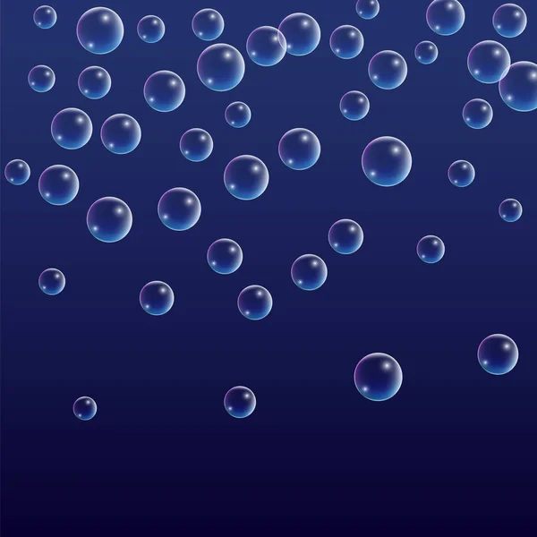 Ubble med Hologram Refleksion. Sæt af realistisk vand eller sæbebobler til dit design . – Stock-vektor