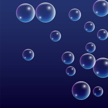 Hologram yansıması ile ubble. Dizi gerçekçi su veya sabun köpüğü tasarımınız için.
