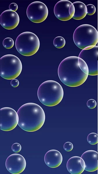 Віддзеркалення голограми. Набір реалістичних водяних або мильних бульбашок для вашого дизайну . — стоковий вектор