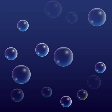 Hologram yansıması ile ubble. Dizi gerçekçi su veya sabun köpüğü tasarımınız için.