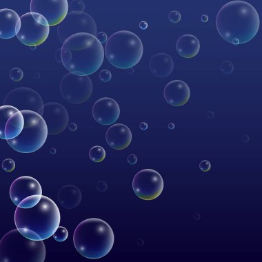 Hologram yansıması ile ubble. Dizi gerçekçi su veya sabun köpüğü tasarımınız için.