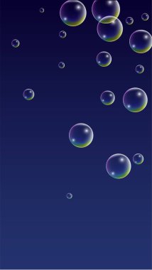 Hologram yansıması ile ubble. Dizi gerçekçi su veya sabun köpüğü tasarımınız için.