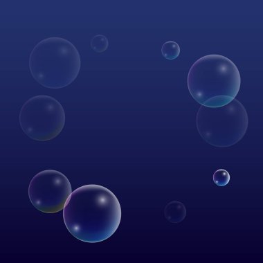 Hologram yansıması ile ubble. Dizi gerçekçi su veya sabun köpüğü tasarımınız için.