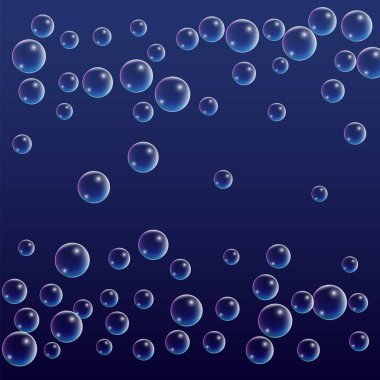 Hologram yansıması ile ubble. Dizi gerçekçi su veya sabun köpüğü tasarımınız için.