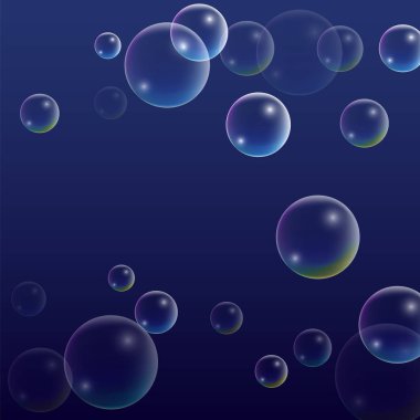 Hologram yansıması ile ubble. Dizi gerçekçi su veya sabun köpüğü tasarımınız için.