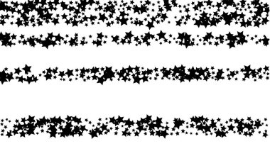 Birçok rasgele düşen altın yıldız konfeti ile arka plan .