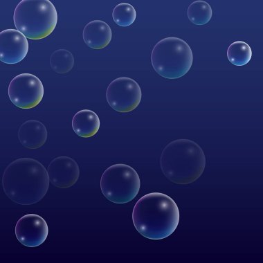 Hologram yansıması ile ubble. Dizi gerçekçi su veya sabun köpüğü tasarımınız için.
