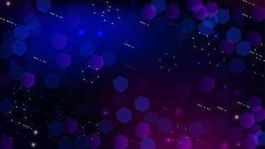 Blockchain teknolojik altyapı. Mavi dijital modeli. Bussines kavramı afiş. Blockchain vektör konsept illüstrasyon. Vektör teknolojisi Blockchain arka plan.