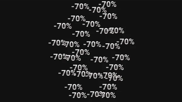 Percent Sings on Dark Background. Cartaz preto com Silver Percent Sings e flocos de neve. Vector desconto Venda fundo. —  Vetores de Stock